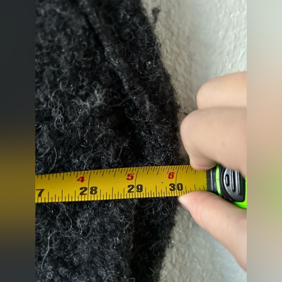 FREE PEOPLE Size S Dark Gray Wrap Winter Knit Sweater Vest Wool Alpaca Cabincore - Picture 7 of 13